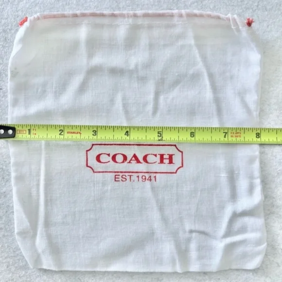 Coach Small White Drawstring Dust Bag NWOT - Picture 2 of 3